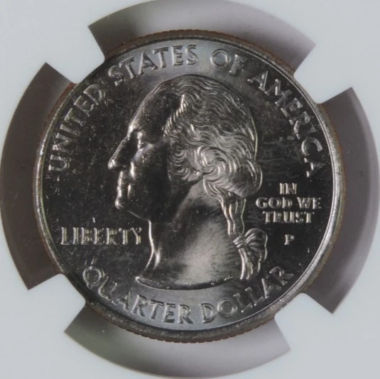 2001 P Kentucky State Quarter Reverse Retained Die Break Cud Mint Error NGC MS66 - Image 4 of 4