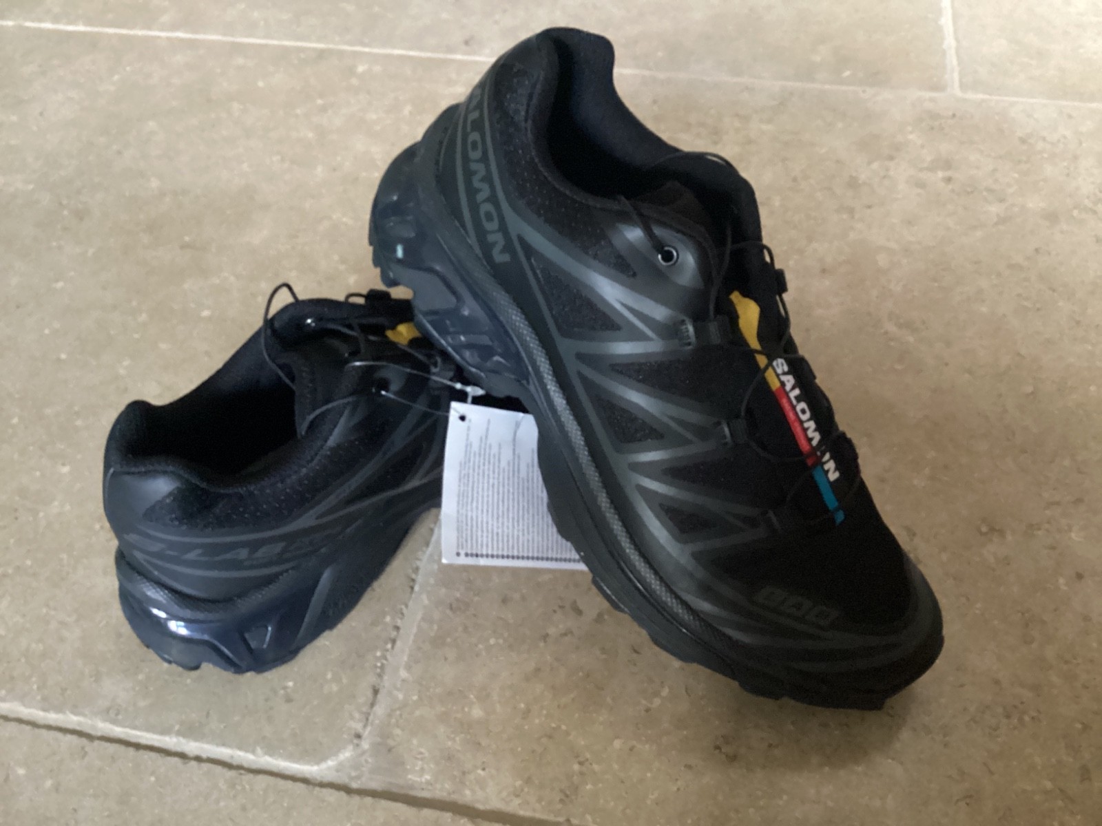 SALOMON XT 6 TRAIL RUNNERS SCARPE DA TREKKING BN 6.5UK NERO TU12