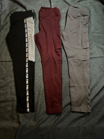 Lot of 3 Victoria's Secret PINK Fleece Lined Leggings Size L