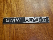 Vintage BMW R 75/6 Metal Plaque Plate Badge Motorcycle Airhead