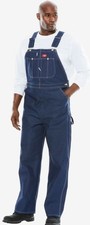 Dickies Rigid Indigo Denim Bib Overalls Men's 56x32 W4168GB Heavyweight Workwear