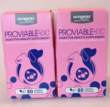 2 PACK Nutramax Labs Proviable-DC Dogs  Cats 160ct. Sprinkle Capsules EXP. 6/27