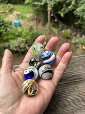 Shortie s Fancy HandmadePlaying Hiding Marbles Lot Of 6 Mother Lode