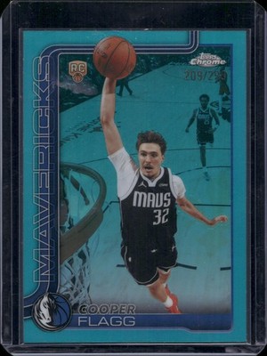 2025-26 Topps Chrome Update #151 Cooper Flagg Rookie Teal Refractor #/299