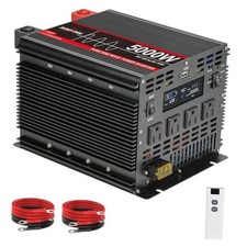 5000 Watt Pure Sine Wave Power Inverter, 12V DC to 110V/120V Standard 5000W-12V