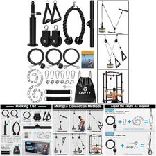SERTT Weight Cable Pulley System Gym Upgraded For Biceps Tricep Lat Pull Down