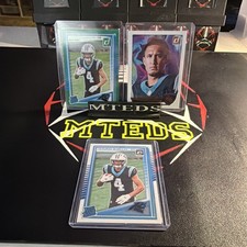 Tetairoa McMillan 2025 Donruss Green Press Proof, Gridiron Kings, Optic (3)