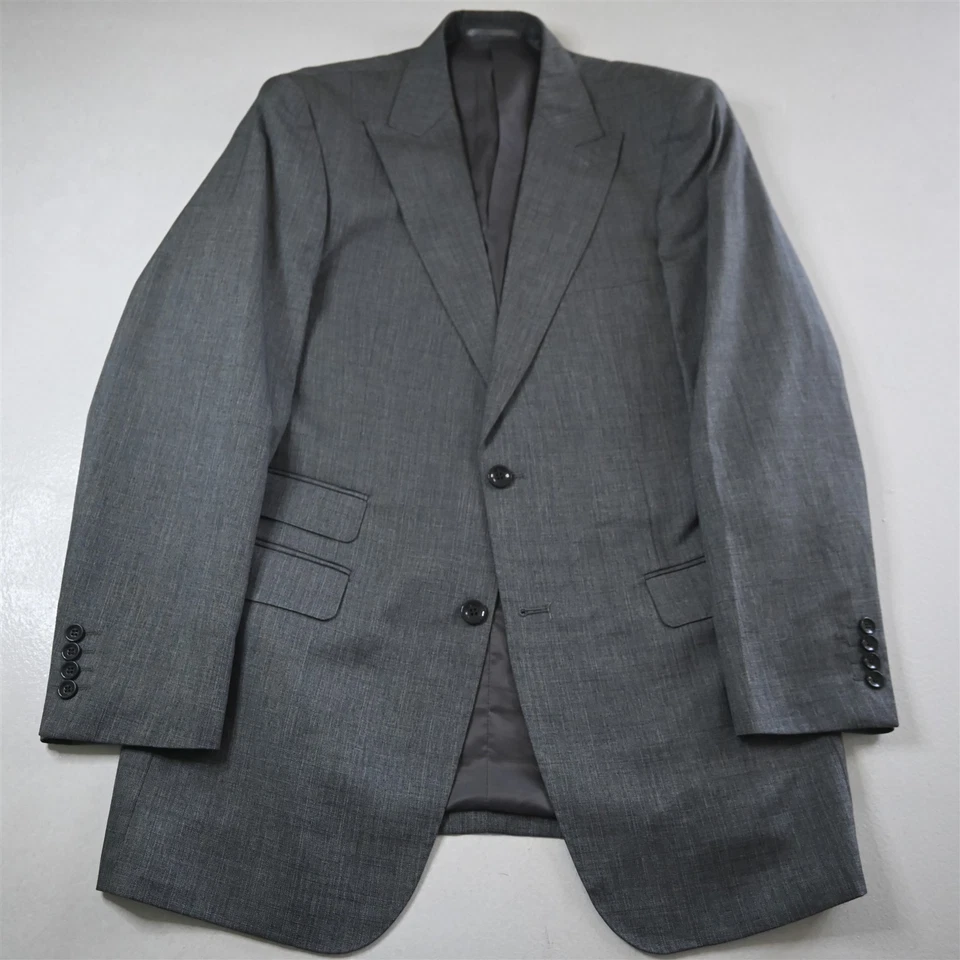 Apollo King 42L 34x34 Gris Piel de Tiburón Hombres Chaqueta Pantalones Traje Foto 2 de 4