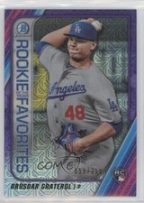 2020 Bowman Mega Box Purple Mojo Refractor 59/250 Brusdar Graterol #ROYF-BG fo7