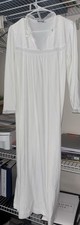Vintage Christian Dior Long Sleeve Nightgown White Lace M/L