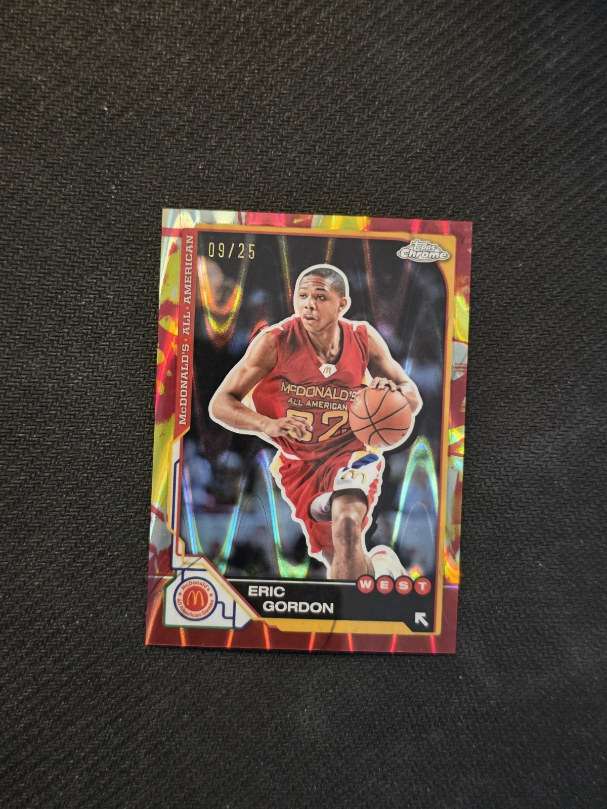 2025 Topps Chrome McDonald's All-American Eric Gordon #87 Tie-Dye Refractor /25