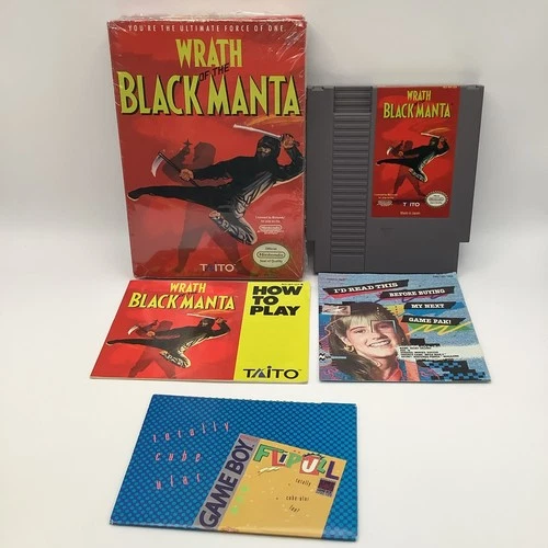 Wrath of the Black Manta NES Game Box - 1989