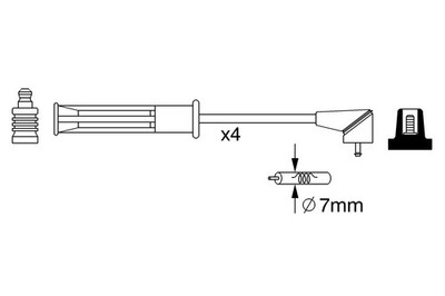 BOSCH 0 986 357 256 Zündleitungssatz für DACIA,RENAULT
