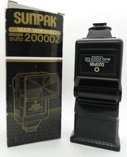SUNPAK MULTI DEDICATED THYRISTOR AUTO 2000DZ IN BOX CAMERA FLASH CANON NIKON