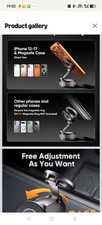 Vacuum Magsafe Car Phone Holder 120 LB Strongest Suction  3000gf Strongest...