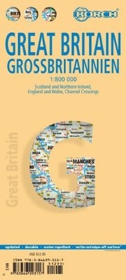 By Borch Laminated Great Britain Map by Borch (English Edition) (11th Editio...