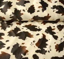 Kunstfell Kuh Braun Beige Reststück 50 x 120 cm