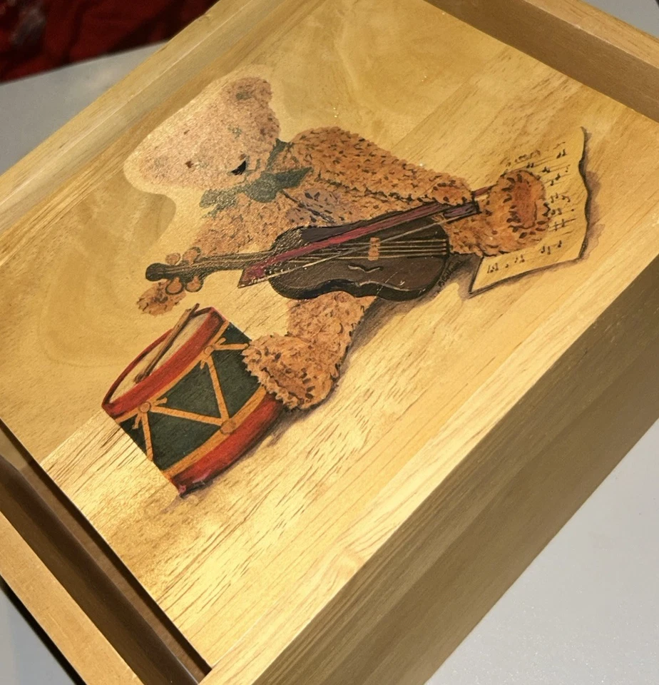 3 коробки и крышки для гнездования. Teddy Bear Designs. Вдохновленный Ralph Lauren Lg-10 дюймов x 7,5 дюймов x 5,5 дюймов - Изображение 2 из 4