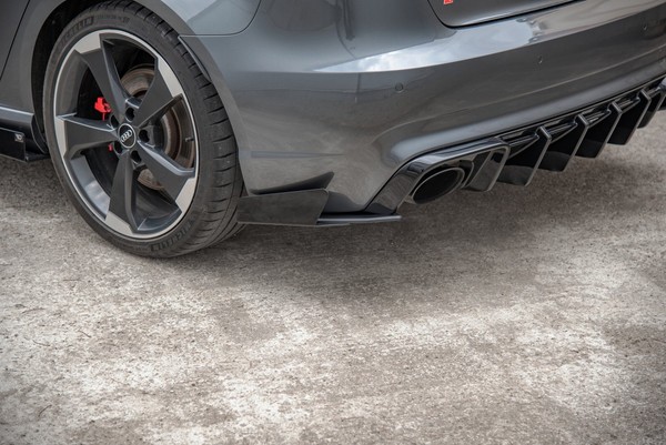 Diffusor Flaps Passend FüR Audi RS3 8V Sportback Roter Kern + Hochglanz Flaps-image