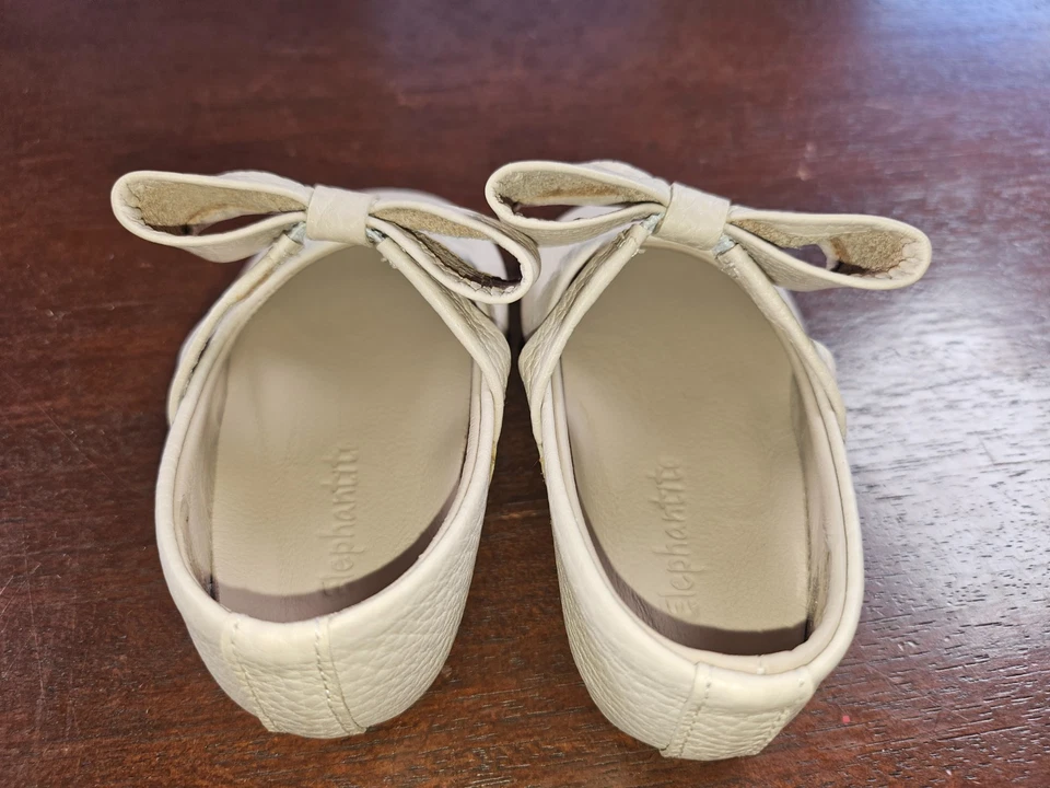 Elephantito Bebé Niñas Bailarina Zapatos Lazo Cuero Rubor Infantil EE. UU. Talla 4 M Foto 3 de 4