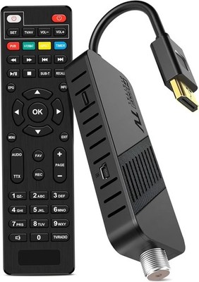 DVB-S2 Sat Receiver Full HD 1080P HDMI TV Stick Satelliten Receiver Versteckt...