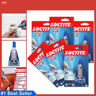 Super Glue Gel 6 Pack 0.14 oz Bottle Cyanoacrylate Adhesive for Plastic Wood