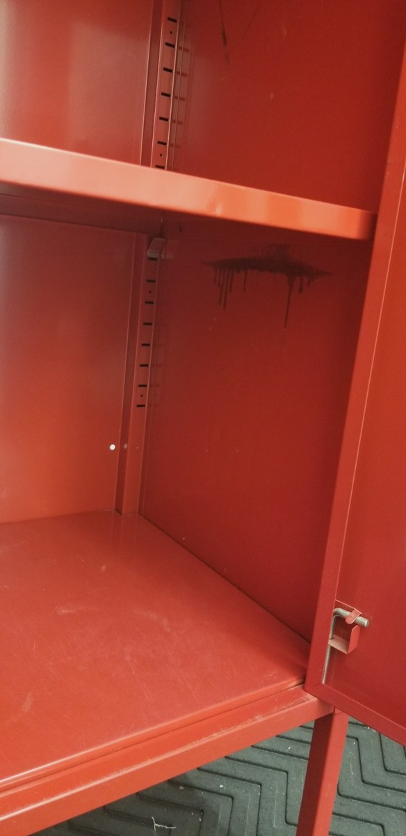 VINTAGE 1999 IKEA PS DISCONTINUED METAL STORAGE -GYM LOCKER RED