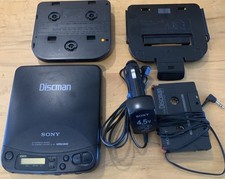 Sony Discman CD player D-121 w/ CPM-301P Mount Plate  CPM-M300 Car Mount Adapt