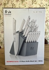NEW Cangshan Olympus Series 17-Piece German Steel Forged Knife Set (white)