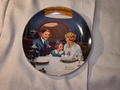 Sammelteller ''The Birthday Wish'' von Norman Rockwell
