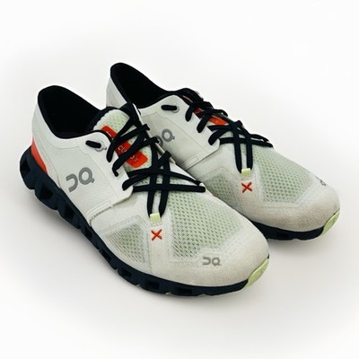 On Cloud X 3 Men s Running Shoes Ivory Flame Lace Up Low Trainer Size US 7.5