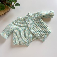 Vintage Handmade Crochet Cardigan Dog Button Sweater