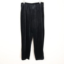 Vintage Blair Velvet Pants M Black Stretch Waist Pockets Pullon Classic Elegant