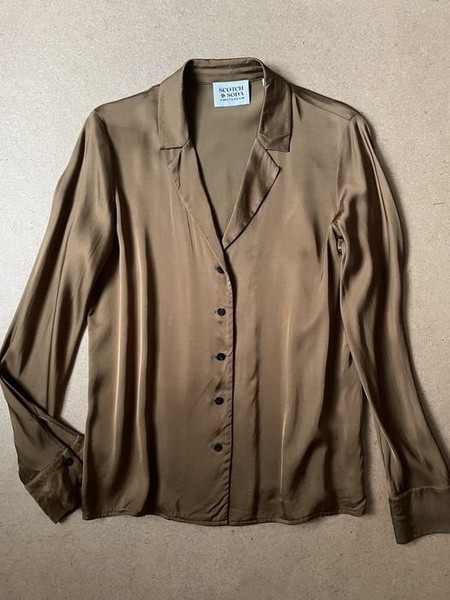 Women Scotch & Soda Shirt Brown Viscose 38