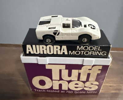 Aurora Vintage HO 1963   1969 White Tuff Ones Chaparral 2F Thunderjet 500 works