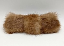 Vintage Mink Fur Bow Tie Brooch Pin 3.5" x 1"