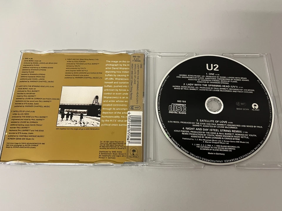 U2 – One - Maxi CD Single © 1992 - Night And Day (Steel String Remix) - Bild 2 von 2