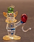 Vintage Murano Art Glass Figurine Red Balloon Footed Standing 3"