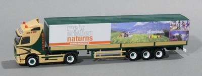 Herpa 279741 Volvo FH Globetrotter Planensattelzug Unitrans / Naturns
