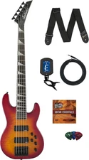 Jackson Concert Bass JS3VQ Bass Guitar - Cherry Burst w/ Instrument Cable