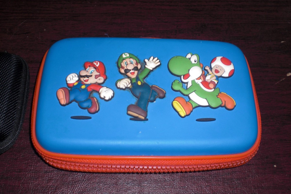 SUPER MARIO Nintendo DS DSi 3DS XL Carrying Carry Case + Game Boy