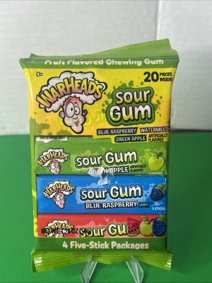 Warheads Assorted Sour Gum, 4 Five-Stick Pack May 2025