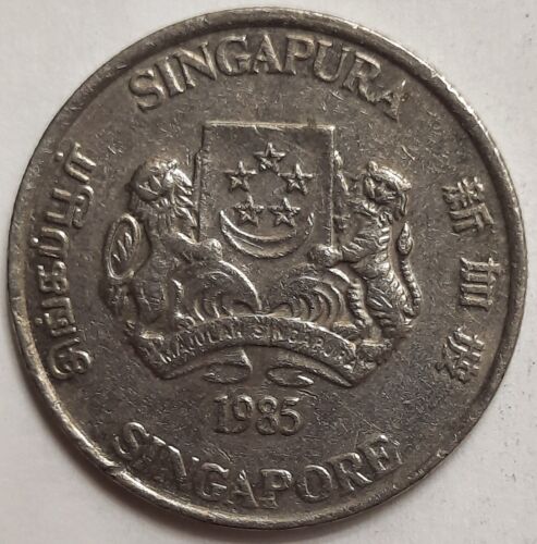 ONE CENT COINS: 1985 Singapore 20 Cents Coin - Picture 1 of 2
