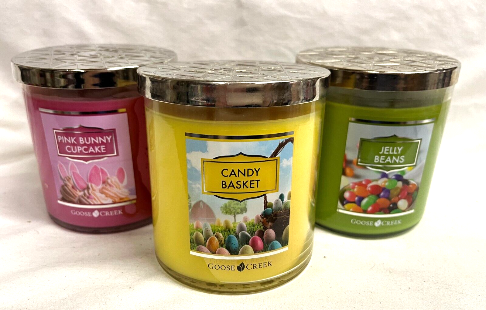 Goose Creek (3) PINK BUNNY CUPCAKE, CANDY BASKET, JELLY BEANS Easter