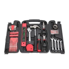 NEW 136pcs Tool Set Red Household Tools Kit Box Mechanics Women Ladies with Case
