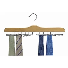 17" Natural Wood Multi Tie Hanger