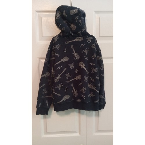 Gymboree Boys black guitar print hooded jacket - Picture 2 of 3