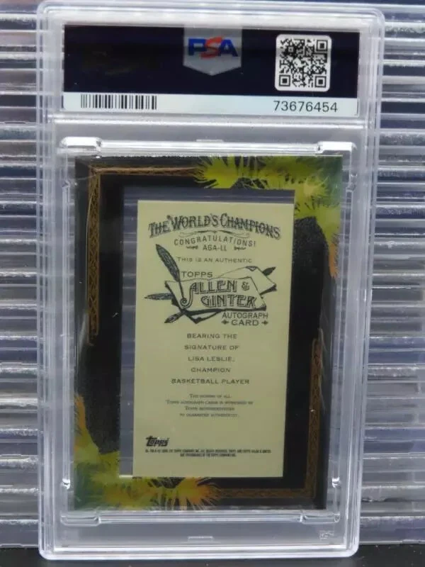 2008 Topps Allen & Ginter Lisa Leslie Framed Mini Autograph Auto #AGA-LL PSA 8 - Image 2 of 2