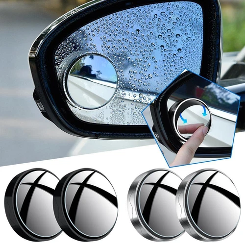 2 Stück Rückspiegel Toter Winkel Spiegel Rund HD Glas Konvex 360° Seite für Auto - Bild 2 von 13