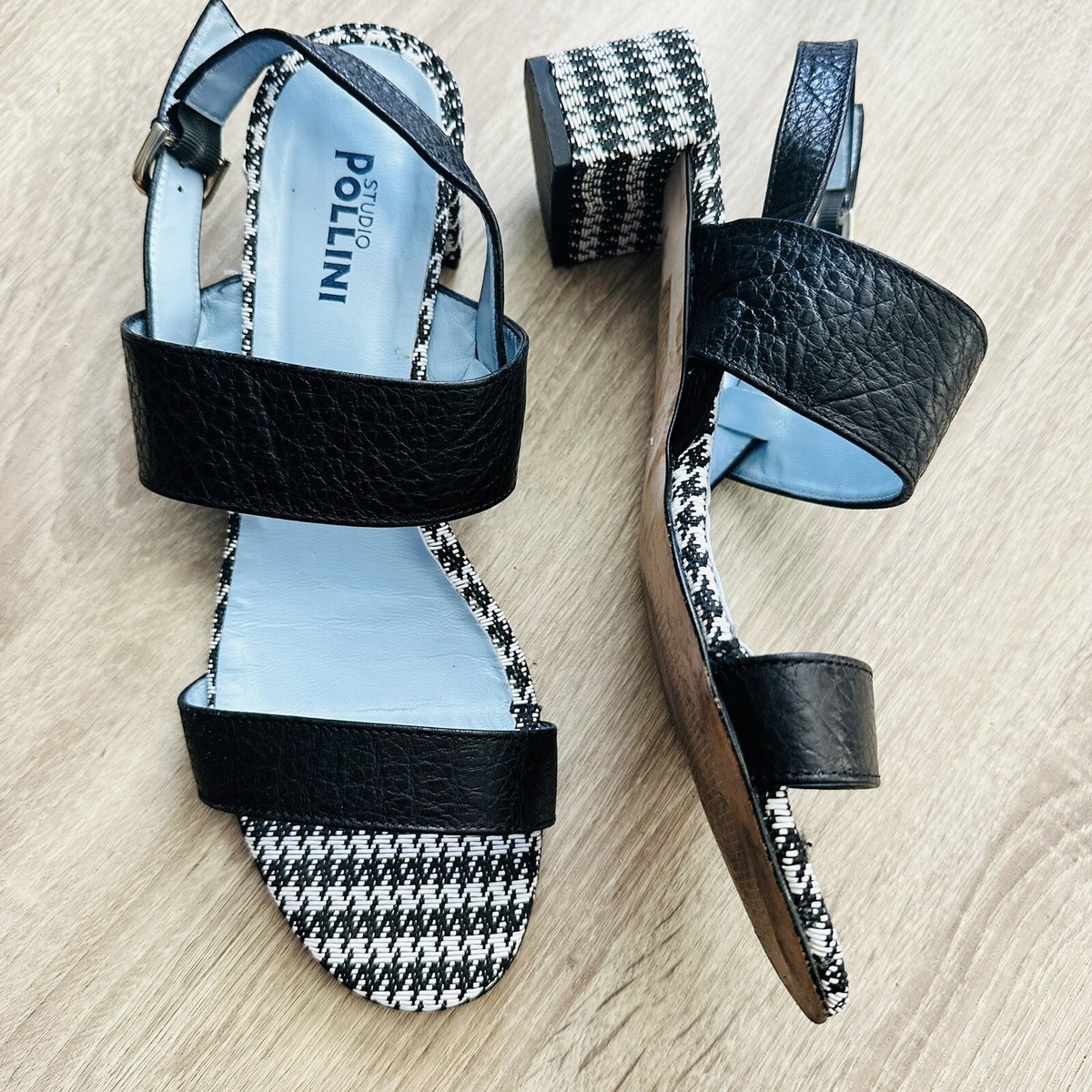 Sandals Calzados Pollini 2021 Studio Pollini Houndstooth Sandals